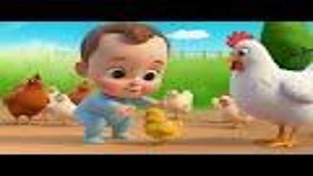 เวลาสนุกของเด็กน้อยกับลูกไก่และแม่ไก่